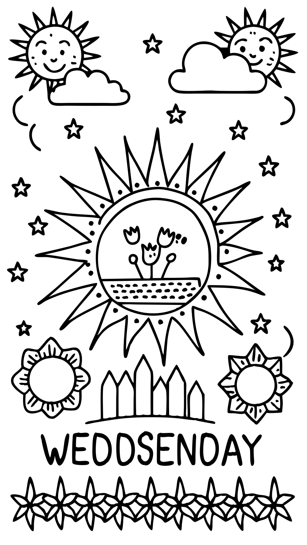 wednesday coloring page